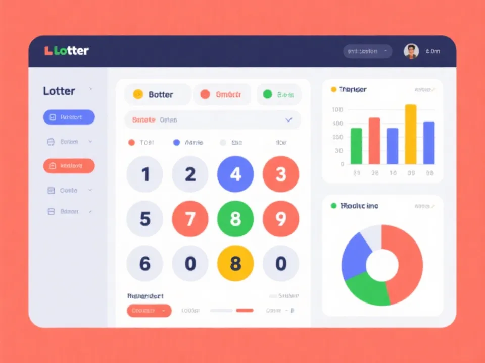 开奖结果数据看板插画